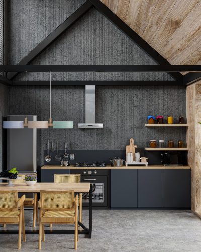 interior-spacious-kitchen-with-concrete-wall